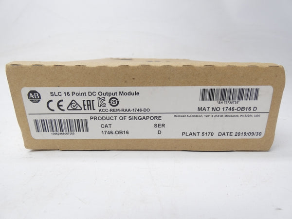 ALLEN BRADLEY 1746-OB16 SER. D DATE: 2019 NSFS
