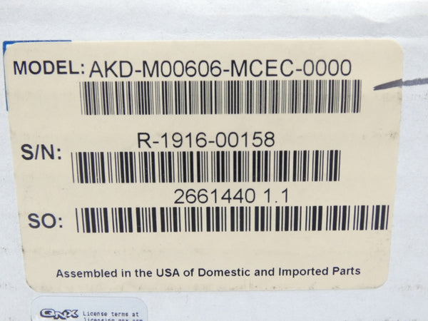 KOLLMORGEN AKD-M00606-MCEC-0000 120/240VAC NSNP