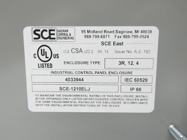SCE SCE-1210ELJ NSMP