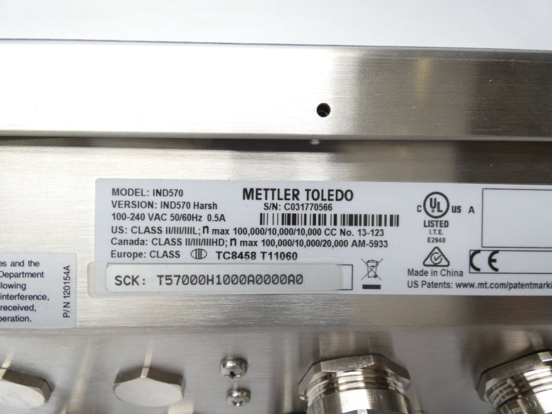 METTLER TOLEDO IND570 HARSH T57000H1000A0000A0 100-240VAC 0.5A NSNP