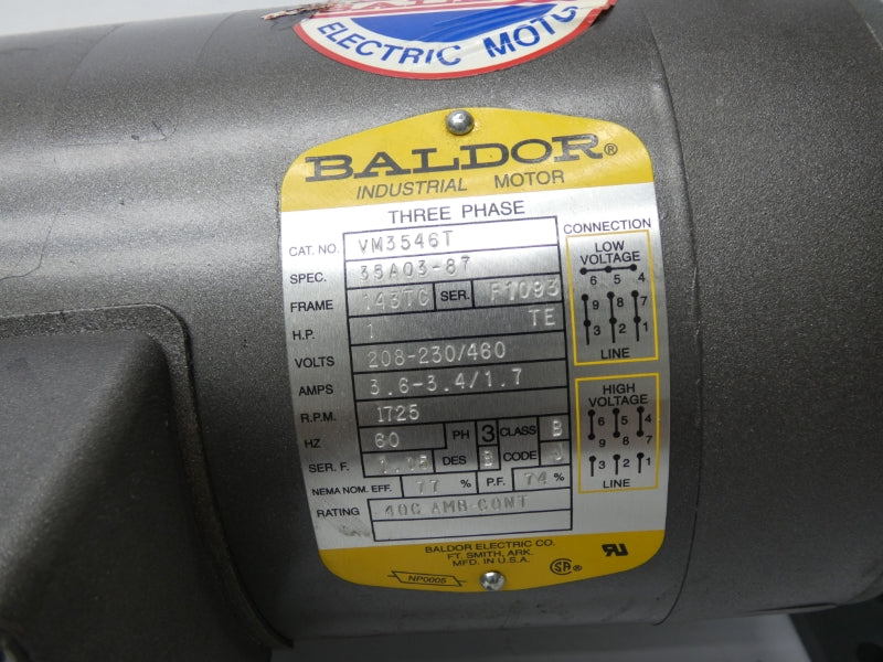 BALDOR VM3546T 3MCT 230/460V 3.6/1.7A NSNP
