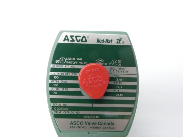 ASCO 8263G210 120/60V 100PSI 3/8" NSMP