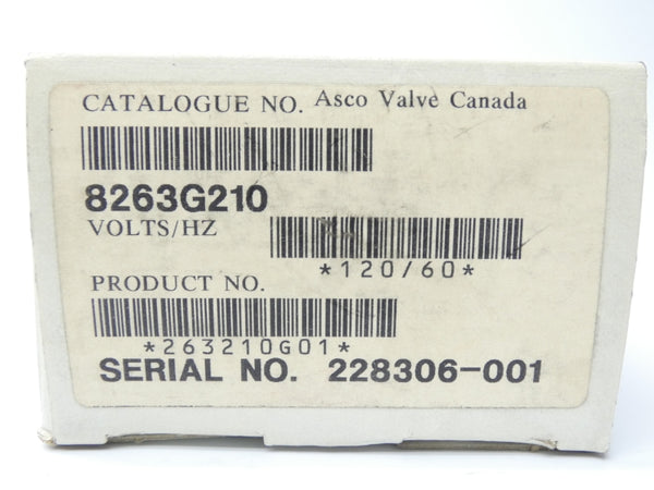 ASCO 8263G210 120/60V 100PSI 3/8" NSMP
