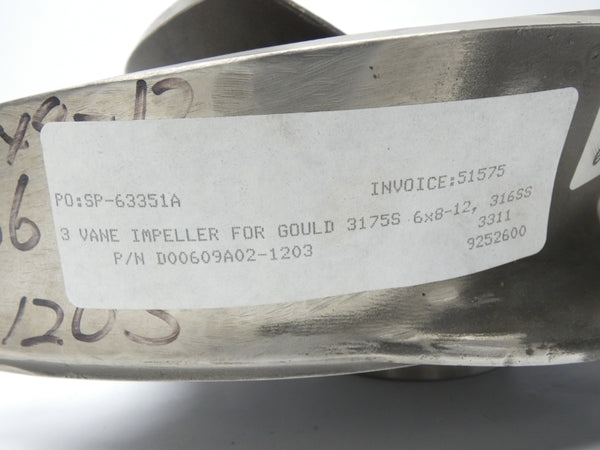 GOULDS PUMP D00609A02 -1203 2" 11-1/2" NSNP