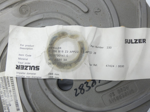 SULZER 230 A266B1823APP22 1-1/4" 10-1/2" NSNP