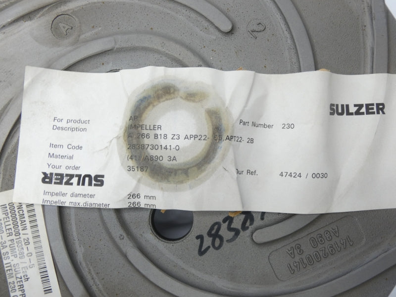 SULZER 230 A266B1823APP22 1-1/4" 10-1/2" NSNP