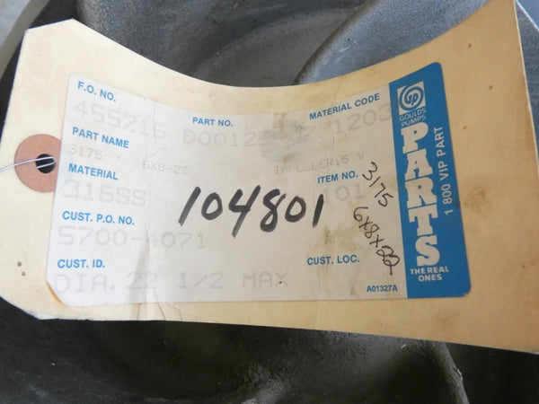 GOULDS PUMP D00125A02-1203 316SS5 3-3/4" 21" UNMP