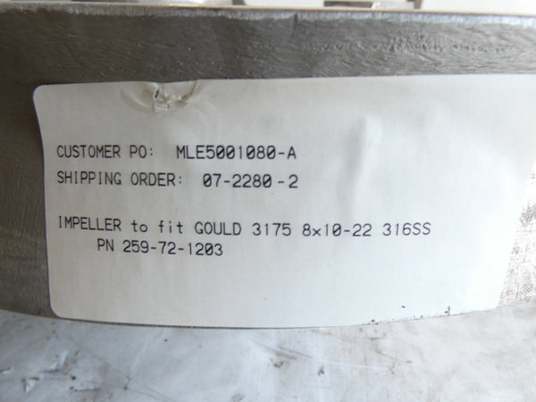 GOULDS PUMP 259-72-1203 2-3/4" 22-1/2" NSNP