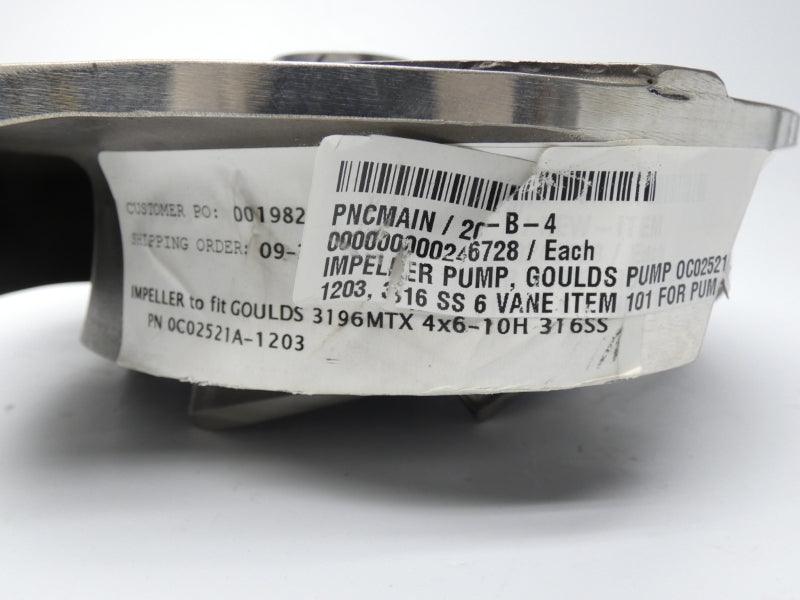 GOULDS PUMP 0C02521A-1203 1" 10" NSNP