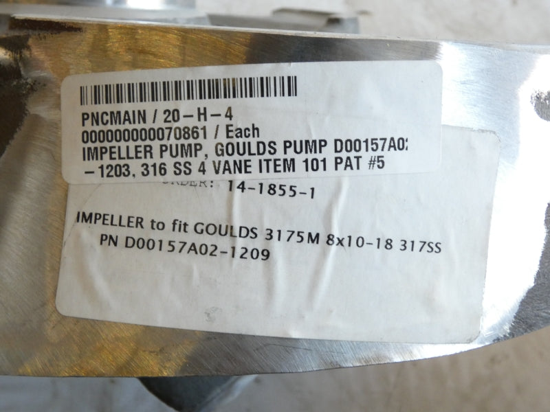 GOULDS PUMP D00157A02-1209 2-3/4" 17" NSNP