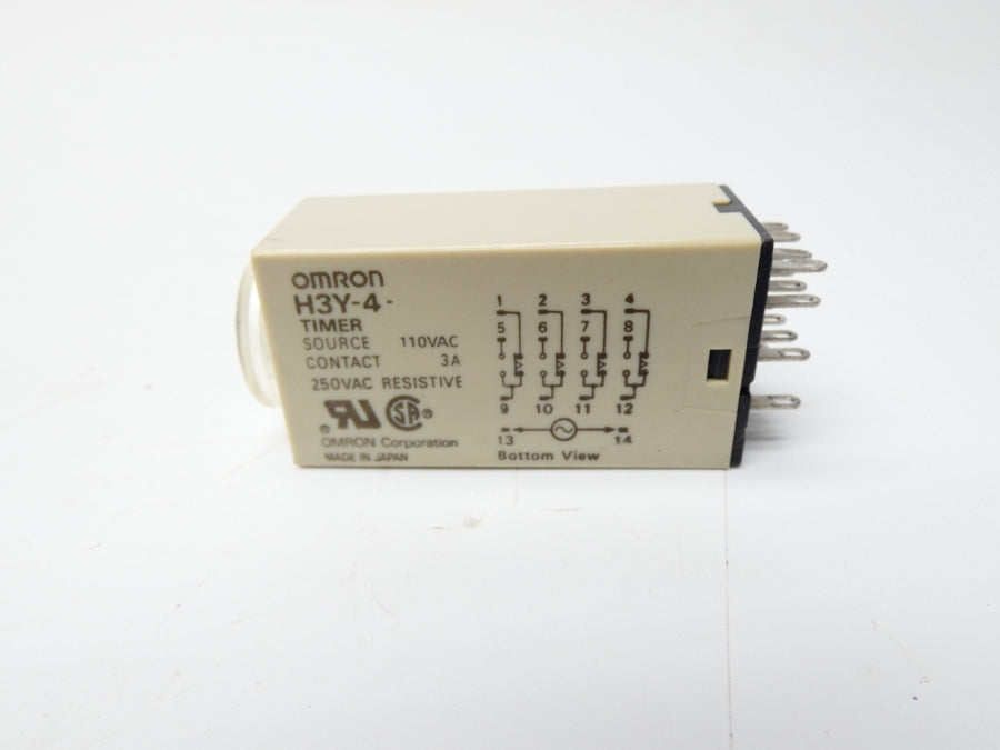 OMRON H3Y-4 110VAC 3A 0-1S UNMP