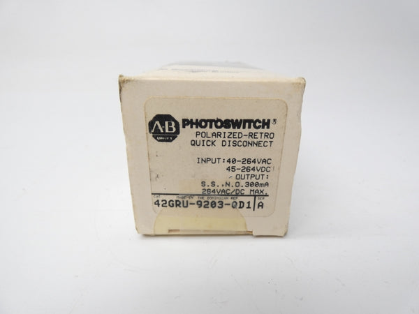 ALLEN BRADLEY 42GRU-9203-QD SER. A 40-264VDC (GY/BL) NSMP