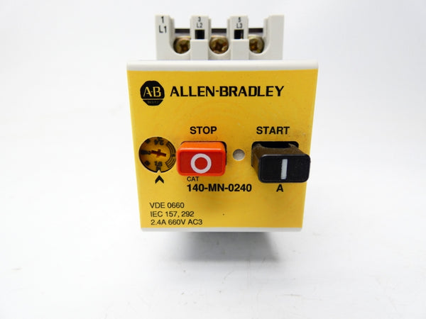 ALLEN BRADLEY 140-MN-0240 SER. A 660V 1.6-2.4A (WH/YL) NSMP