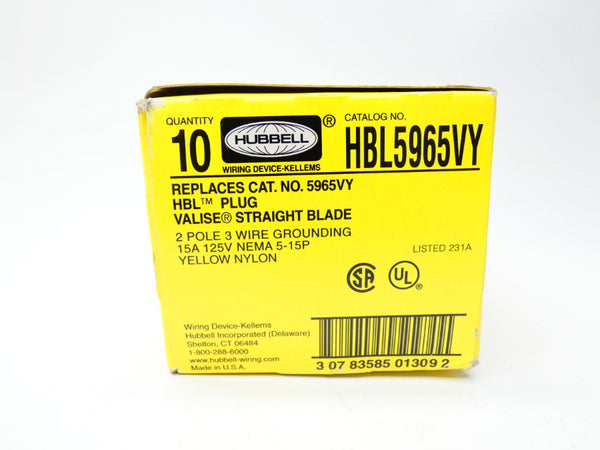 HUBBELL HBL5965VY 125V 15A (PKG OF 10) NSMP
