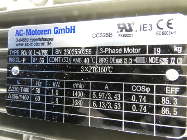 AC MOTOREN FCA 90 L-4/PHE REXROTH 4WE6H62 NSNP