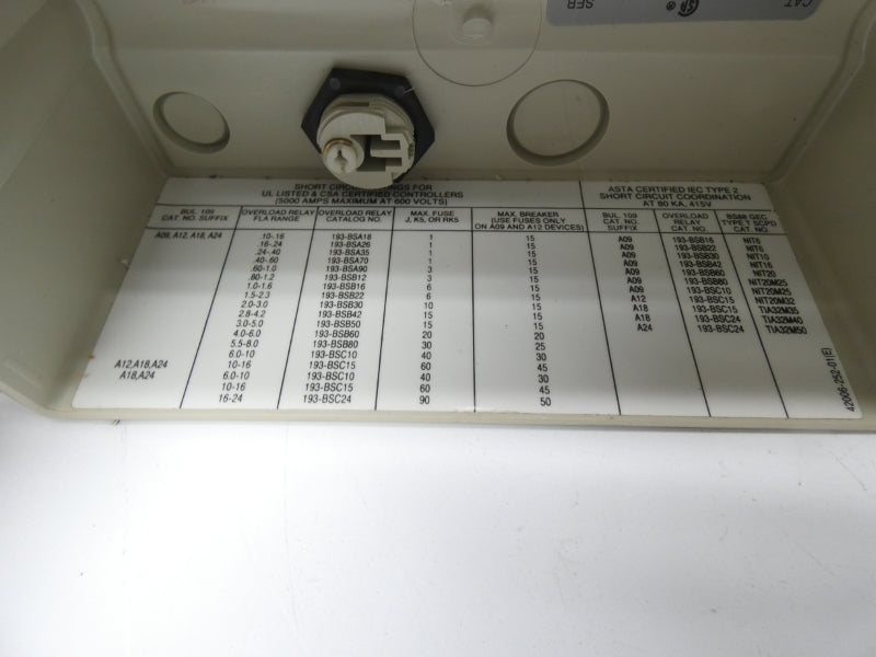 ALLEN BRADLEY 109-A09KD3-B22-1 SER. A (ENCLOSURE ONLY) NSNP