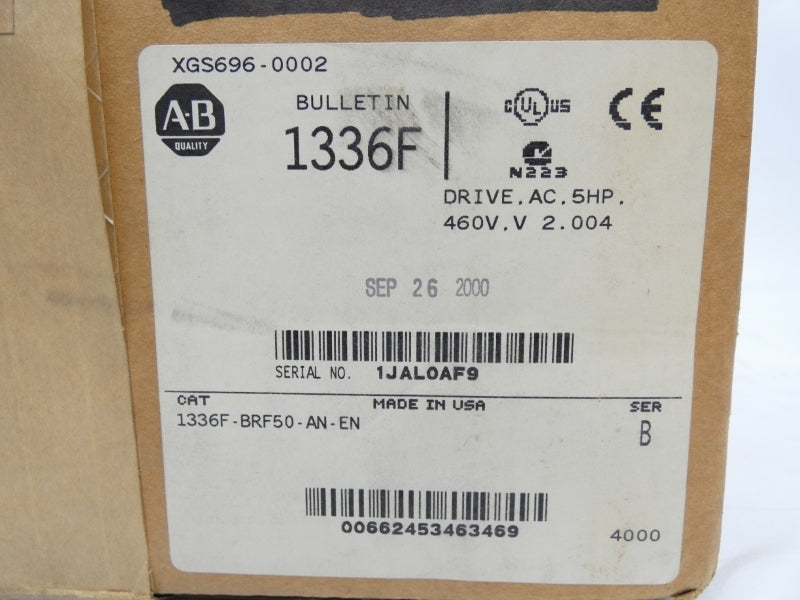 ALLEN BRADLEY 1336-BRF50-AN-EN SER. B 460V  (AS PICTURED) NSMP