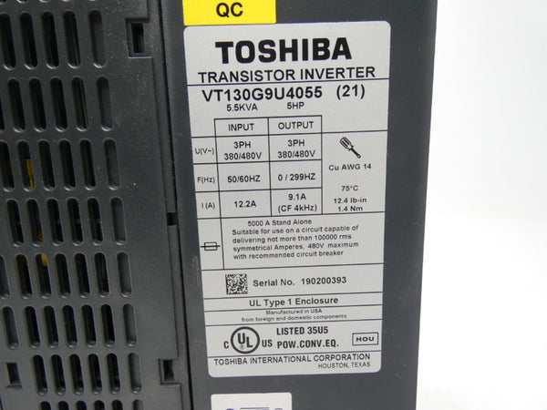 TOSHIBA VT130G9U4055 380/480V 12.2A NSMP