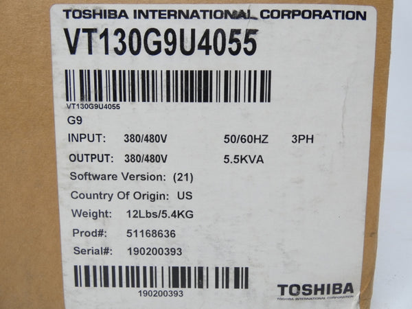 TOSHIBA VT130G9U4055 380/480V 12.2A NSMP