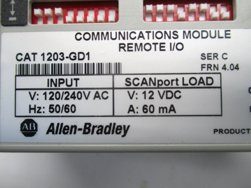 ALLEN BRADLEY 1203-GD1 SER.C F/W 4.04 120/240VAC NSNP