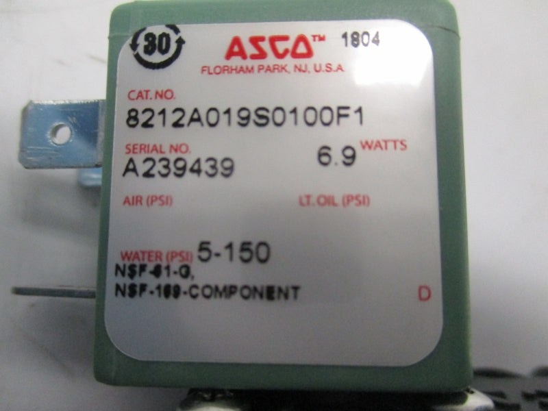ASCO 8212A019S0100F1 24DC 5-150PSI NSMP