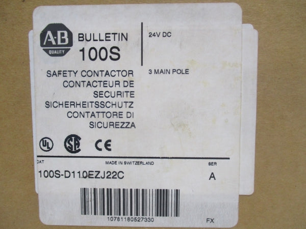 ALLEN BRADLEY 100-SD110EZJ22C SER.A 24VDC 100A (BR/WH) NSMP