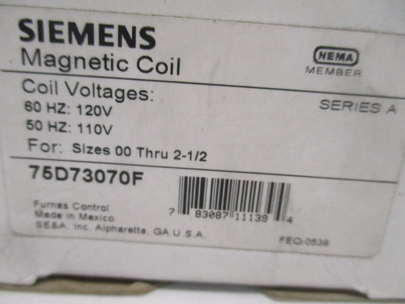 SIEMENS 75D73070F SER.A 110-120V NSMP