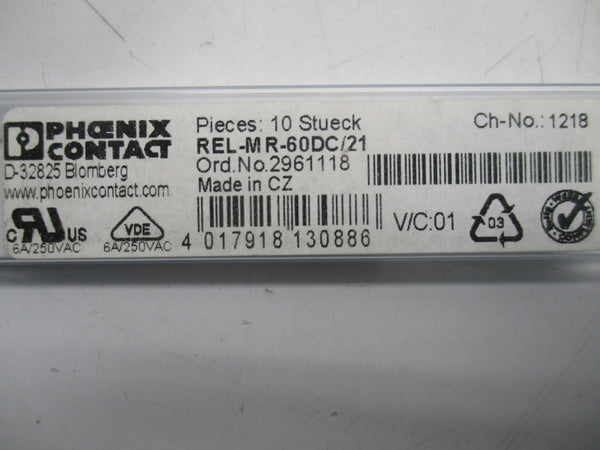PHONEIX CONTACT REL-MR-60DC/21 2961118 250V 6A NSNP