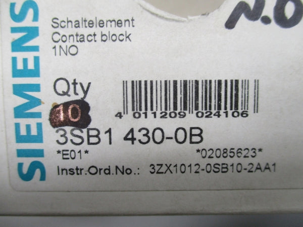 SIEMENS 3SB1430-0B 660VAC 10A NSNP