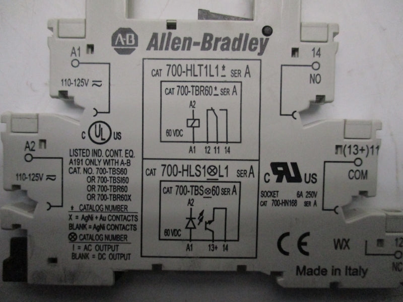 ALLEN BRADLEY 700-HLS1L1 SER.A 110-125VAC/DC 2A (AS PICTURED) NSNP
