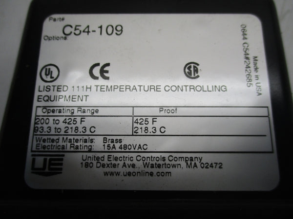 UNITED ELECTRIC C54-109 NSNP