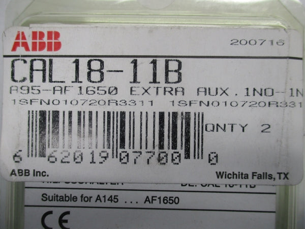 ABB CAL18-11B 690VAC 15A (PKG OF 2) NSMP