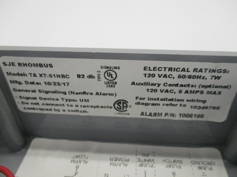 SJE RHOMBUS 1006186 TAXT-041HBC 120VAC, 5A NSNP