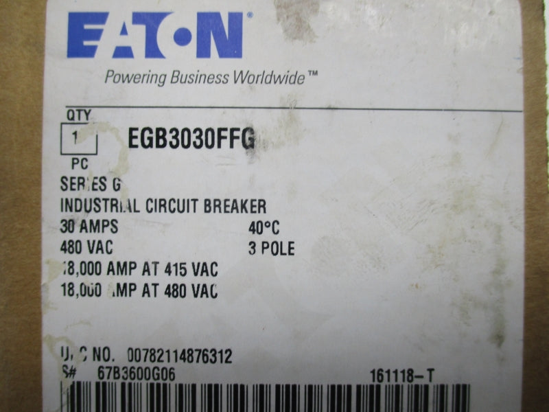 EATON EGB3030FFG 480VAC 30A NSMP