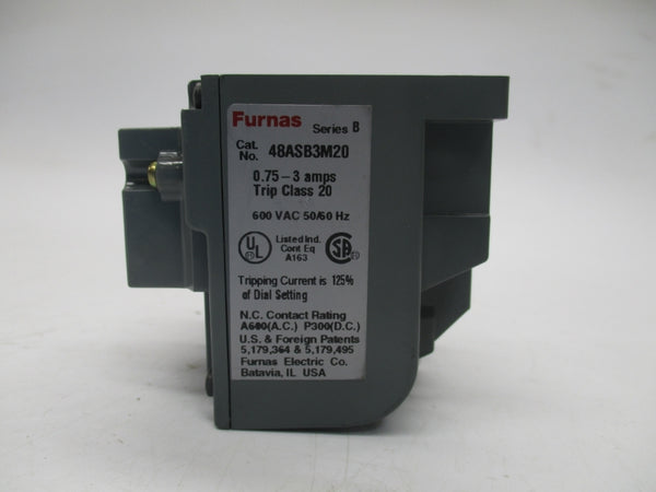 FURNAS 48ASB3M20 SER.B 600VAC .75-3.0A NSNP