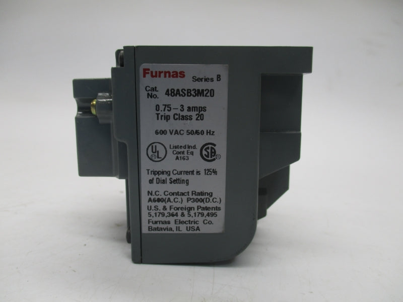 FURNAS 48ASB3M20 SER.B 600VAC .75-3.0A NSNP