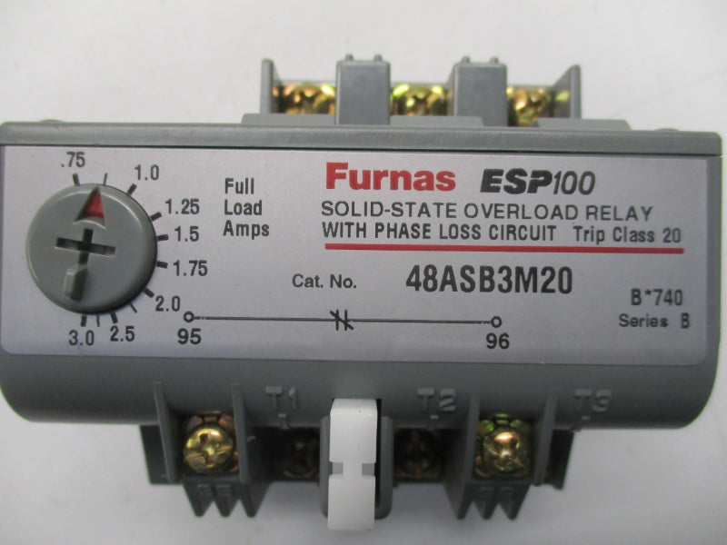 FURNAS 48ASB3M20 SER.B 600VAC .75-3.0A NSNP