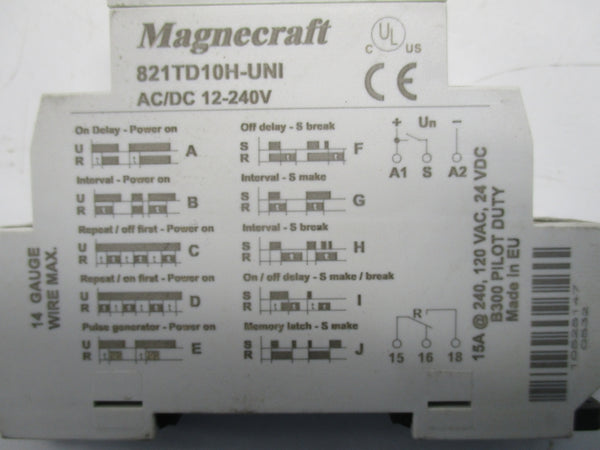 MAGNECRAFT 821TD10H-UNI 12-240VAC/DC NSNP