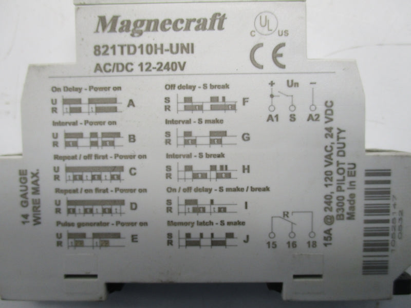 MAGNECRAFT 821TD10H-UNI 12-240VAC/DC NSNP