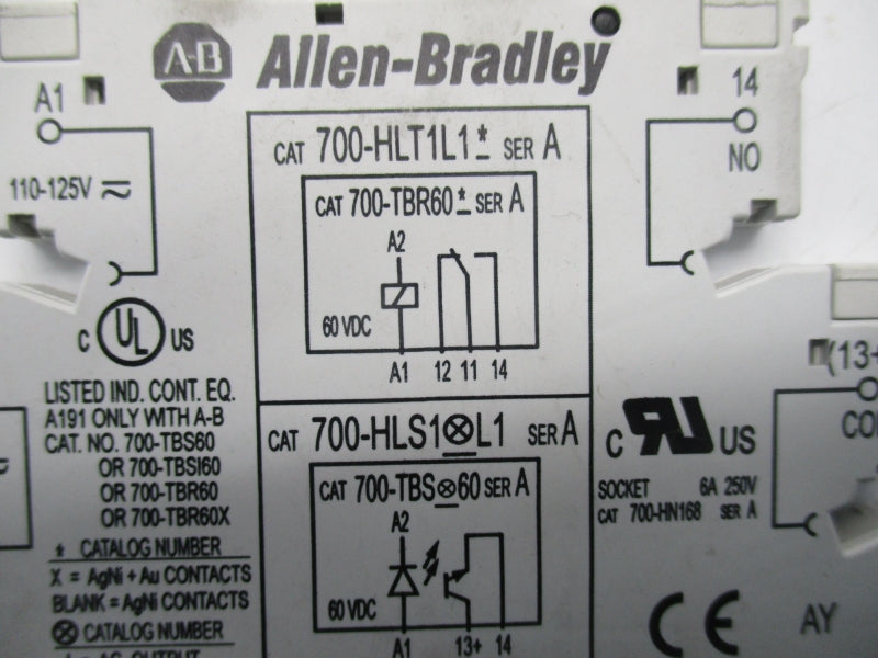 ALLEN BRADLEY 700-HN168 SER.A 250V 6A (AS PICTURED) NSNP