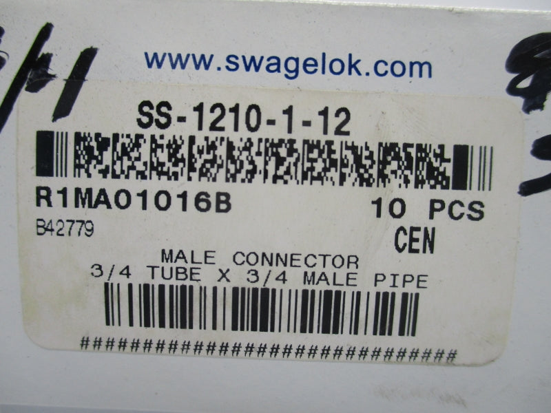 SWAGELOK SS-1210-1-12 (PKG OF 10) 3/4"NSMP