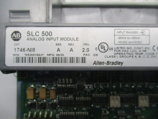 ALLEN BRADLEY 1746-NI8 SER.A REV.A F/W 2.0 10VDC UNMP