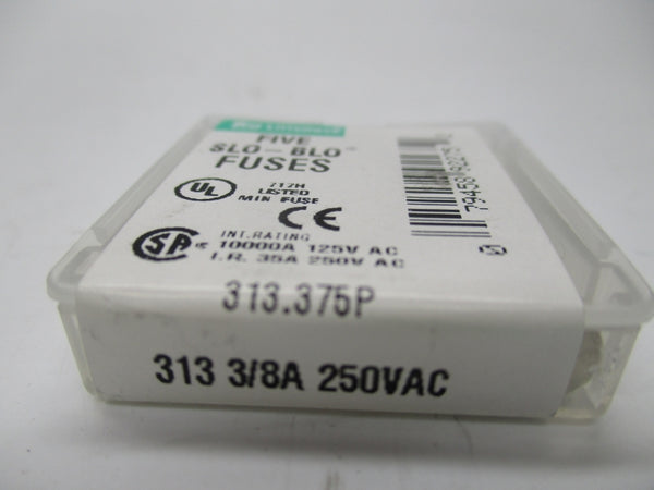 LITTLE FUSE 313.375 250VAC 3/8A (PKG OF 5) NSMP