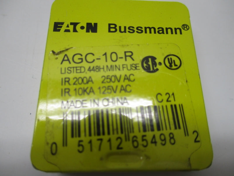 EATON AGC-10-R  32VDC 10A (PKG OF 5) NSMP