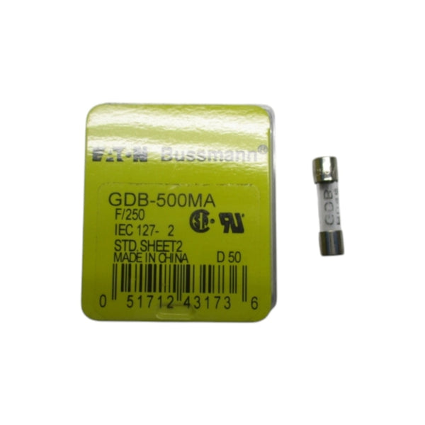 EATON GDB-500MA 250VAC 0.5A (PKG OF 5) NSMP