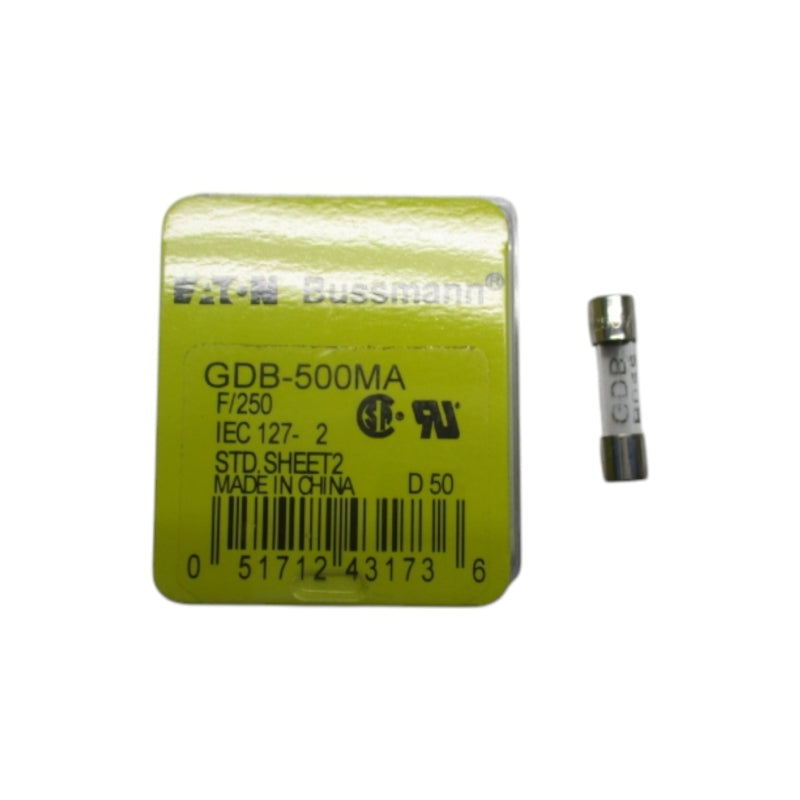 EATON GDB-500MA 250VAC 0.5A (PKG OF 5) NSMP