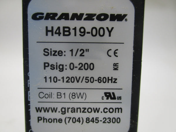 GRANZOW H4B19-00Y 110-120V 0-200PSI 1/2" NSMP