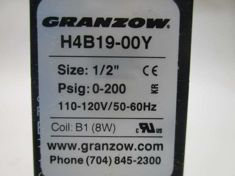 GRANZOW H4B19-00Y 110-120V 0-200PSI 1/2" NSMP