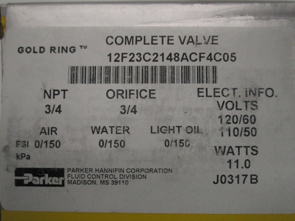 PARKER 12F23C2148ACF4C05 110/120V 0-150PSI NSMP