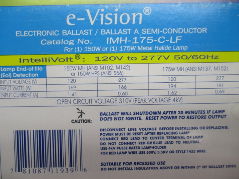 PHILIPS ADVANCE IMH-175-C-LF 120-277VAC 1.41/0.6A NSNP